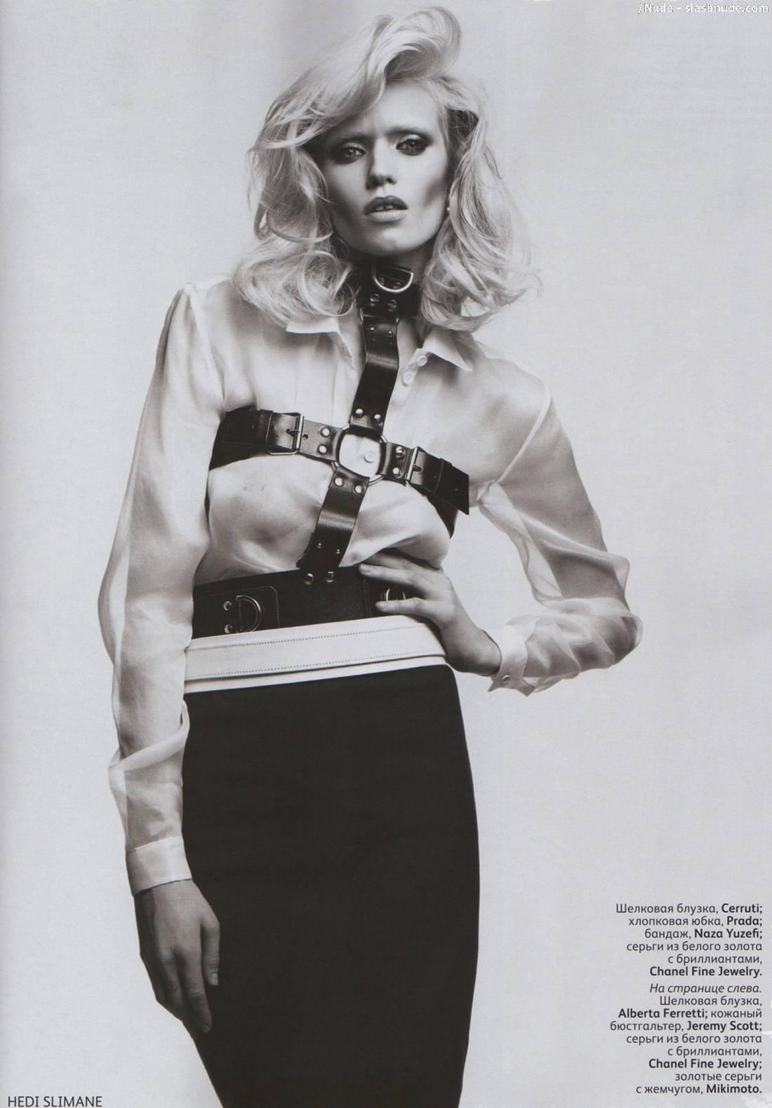 Abbey Lee Kershaw Topless Dominatrix In Russian Vogue 6