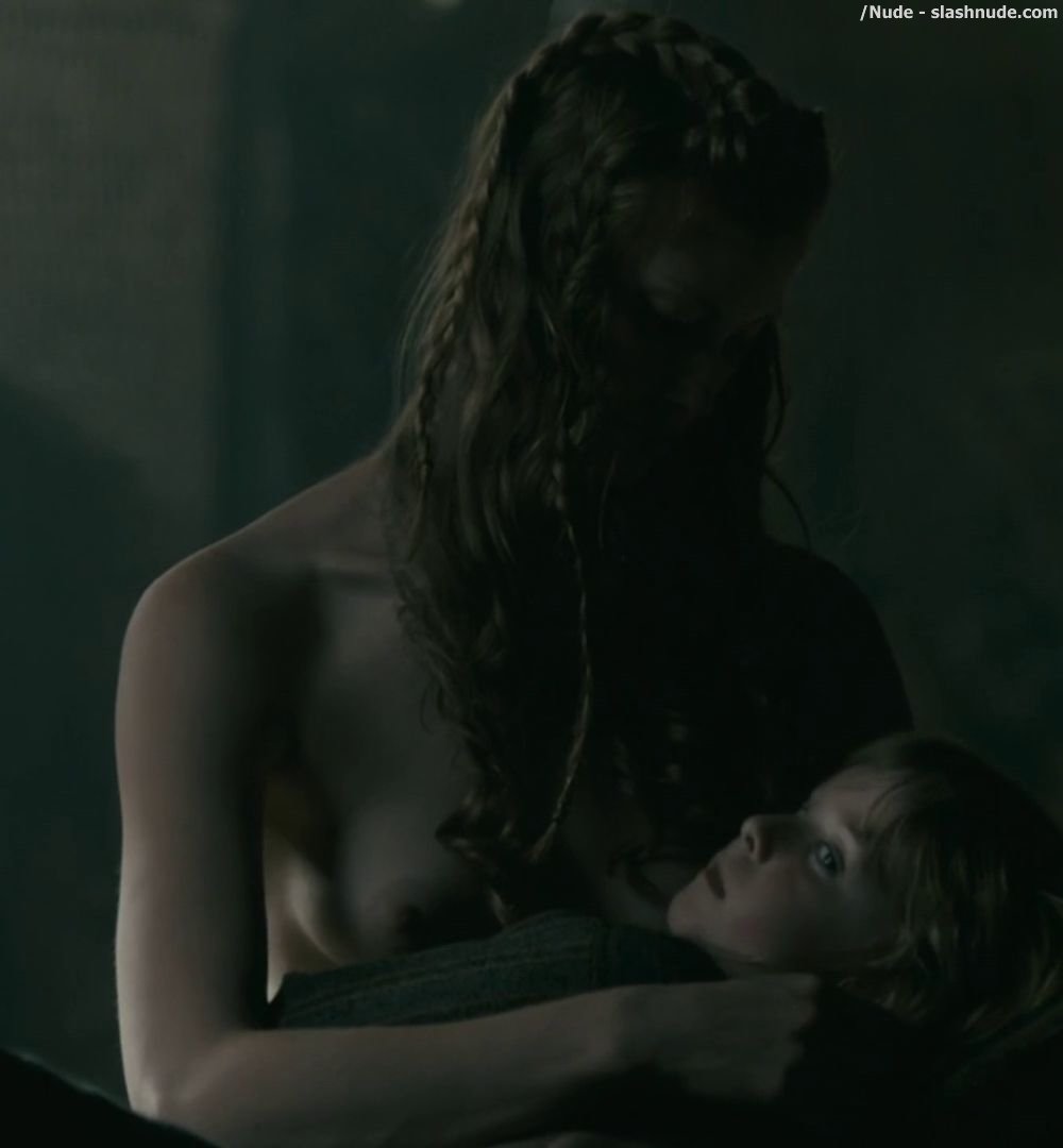 Alyssa Sutherland Topless In Vikings 4