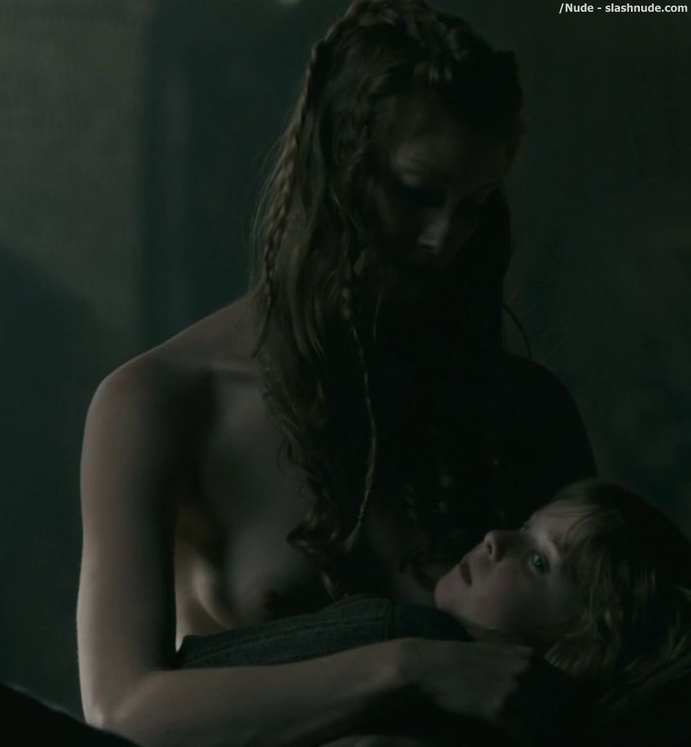 Alyssa Sutherland Topless In Vikings 5