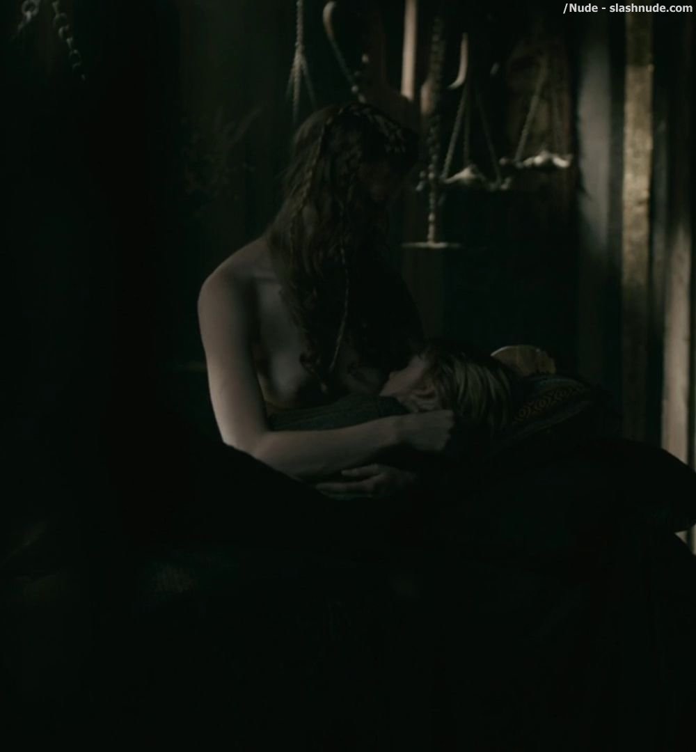 Alyssa Sutherland Topless In Vikings 9