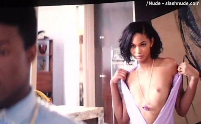 Chanel Iman Topless Debut In Dope 7