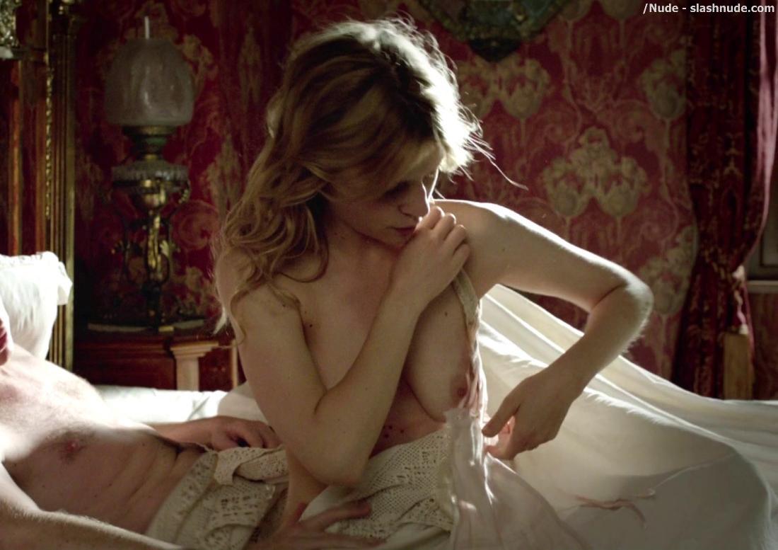 Clemence Poesy Topless In Bed From Birdsong   14