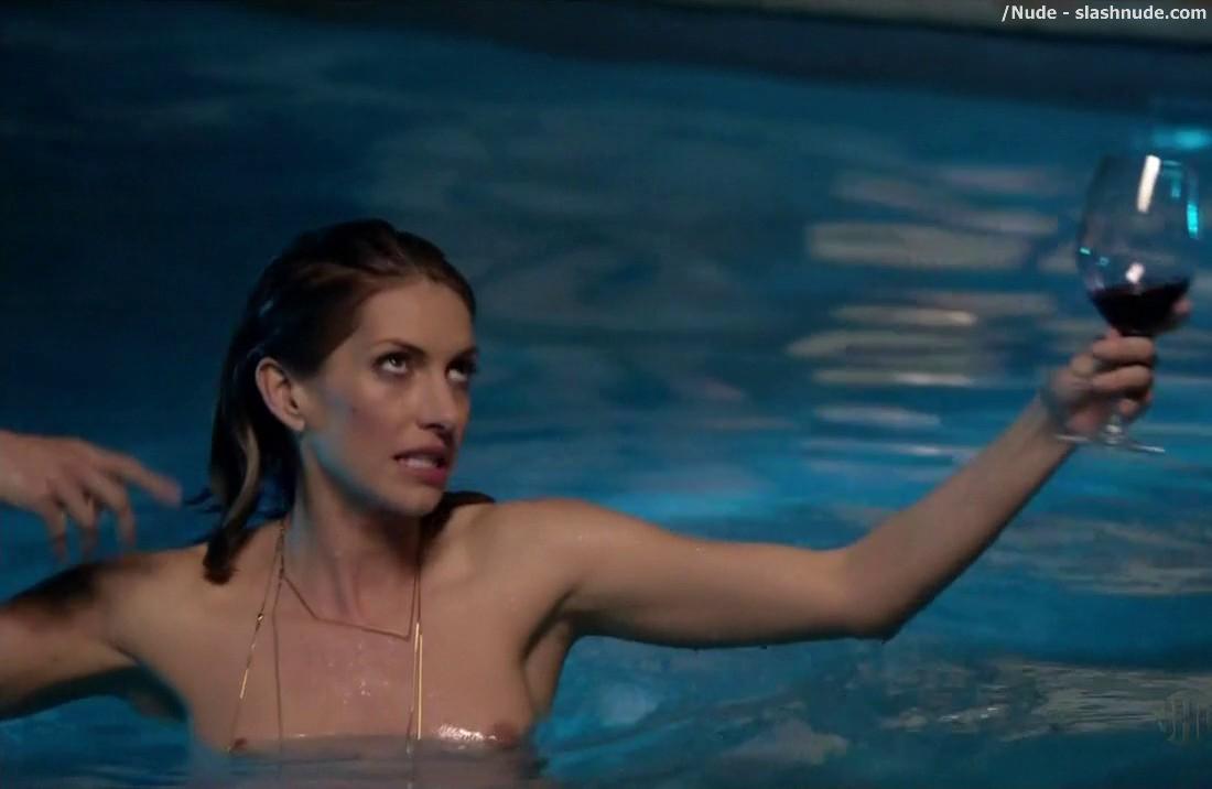 Dawn Olivieri Topless In The Pool On House Of Lies 13