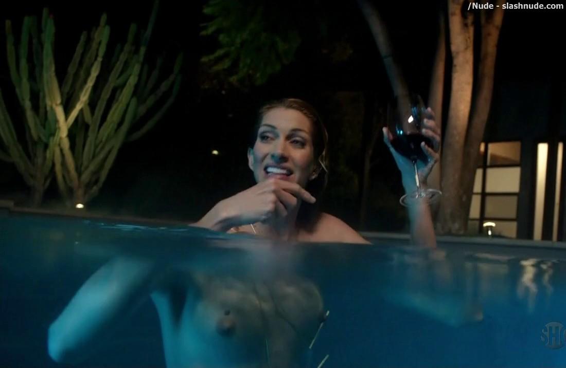 Dawn Olivieri Topless In The Pool On House Of Lies 16