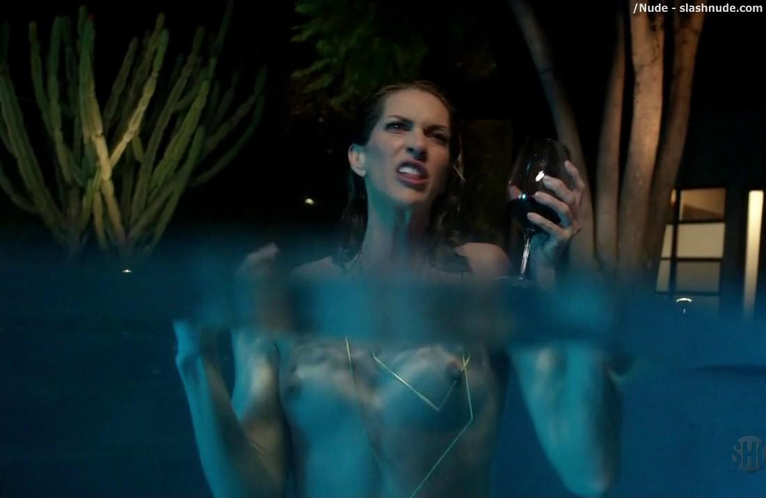 Dawn Olivieri Topless In The Pool On House Of Lies 18