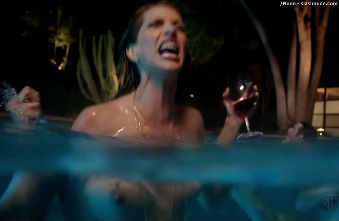Dawn Olivieri Topless In The Pool On House Of Lies 27