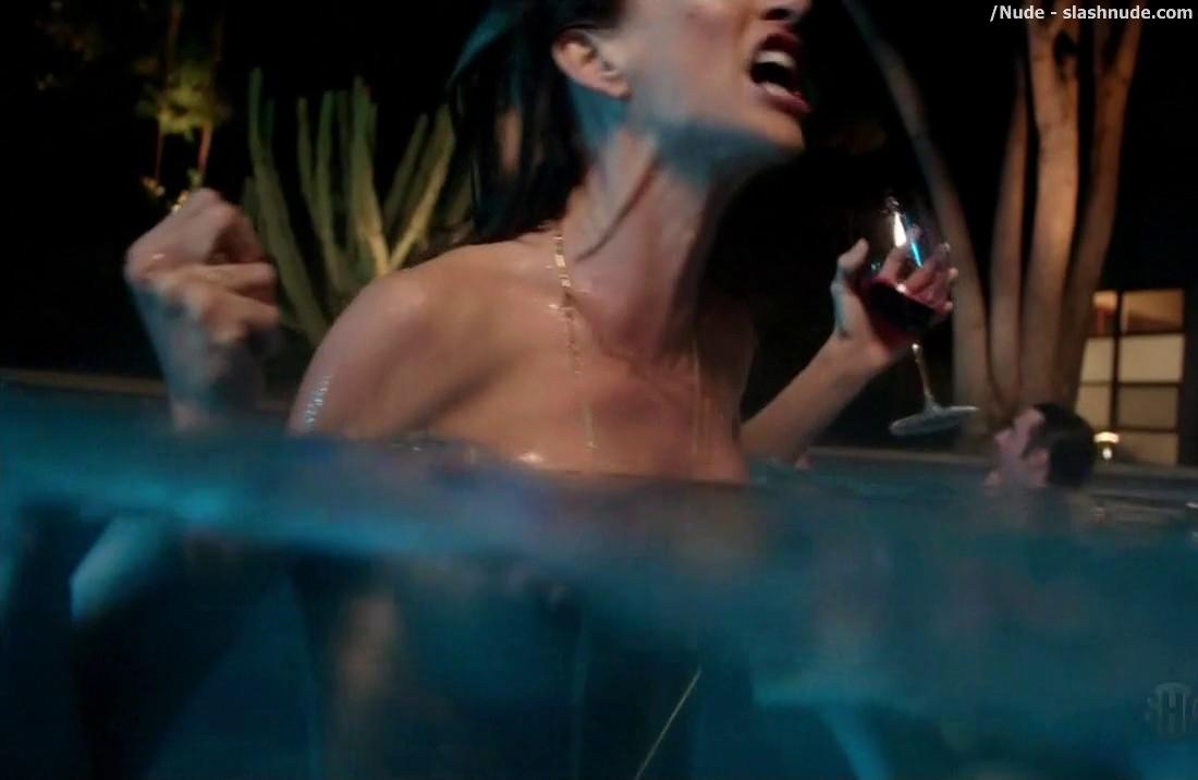 Dawn Olivieri Topless In The Pool On House Of Lies 28