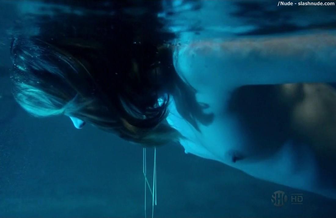 Dawn Olivieri Topless In The Pool On House Of Lies 4
