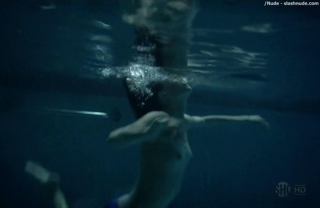 Dawn Olivieri Topless In The Pool On House Of Lies 7