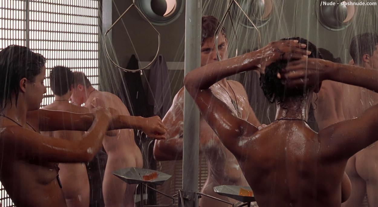 Dina Meyer Topless Starship Troopers Shower 1