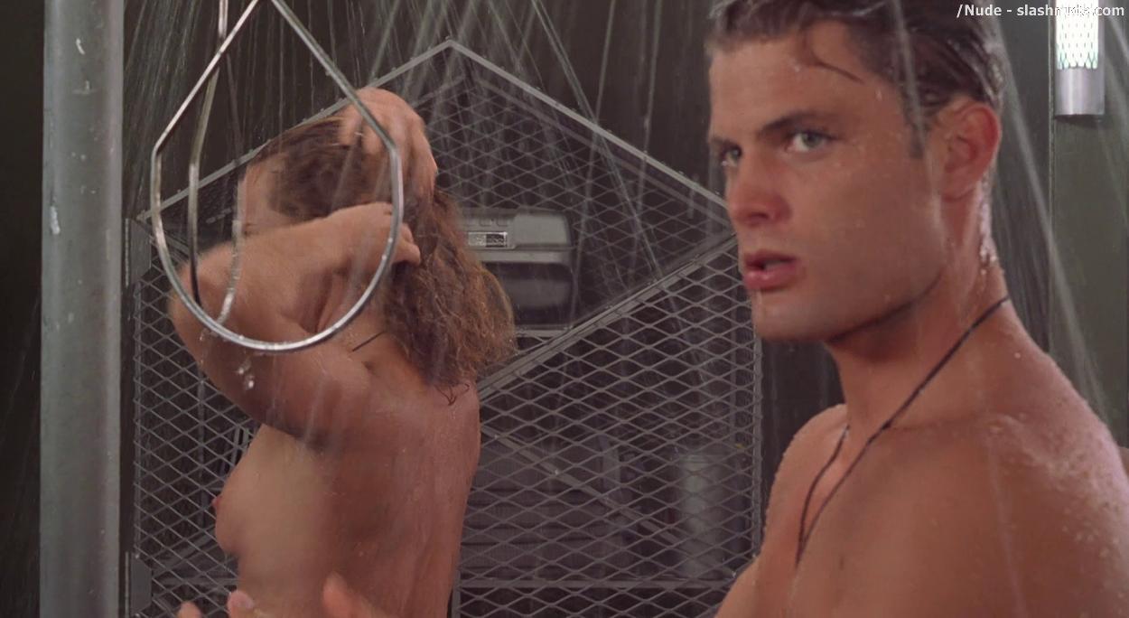 Dina Meyer Topless Starship Troopers Shower 13