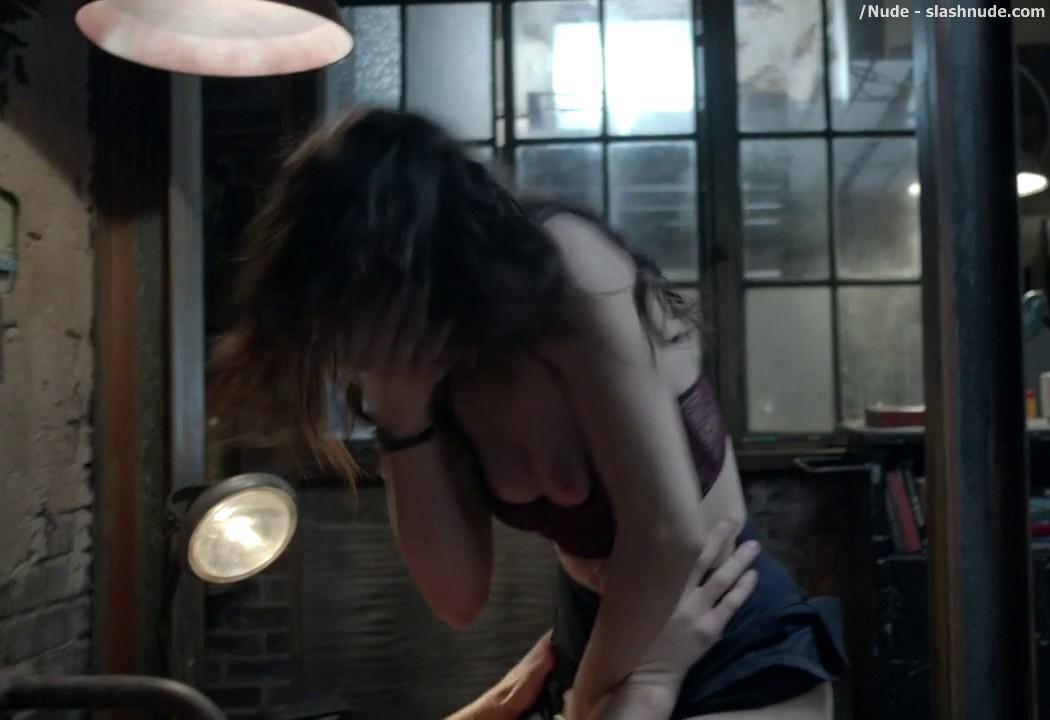 Emmy Rossum Topless Breast Pops Out Of Bra On Shameless 11