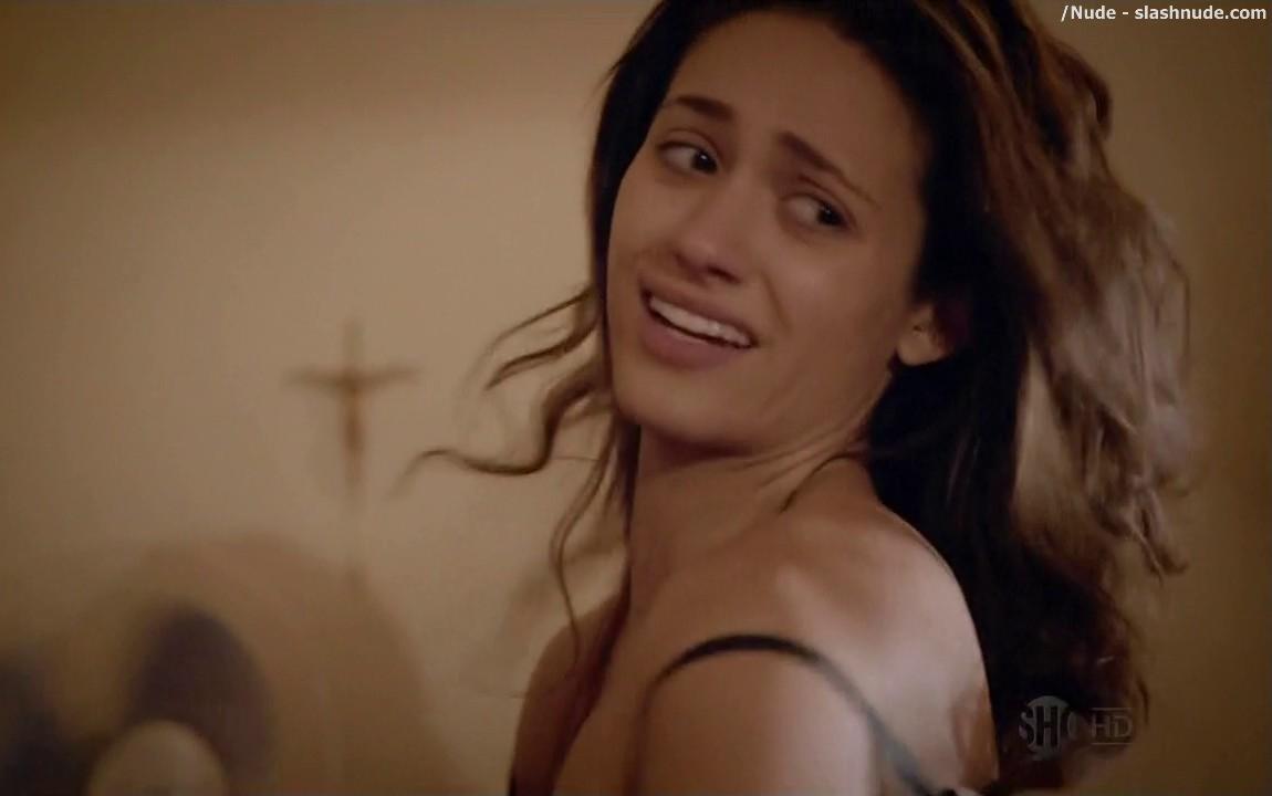 Emmy Rossum Topless To Beat The Heat On Shameless 8