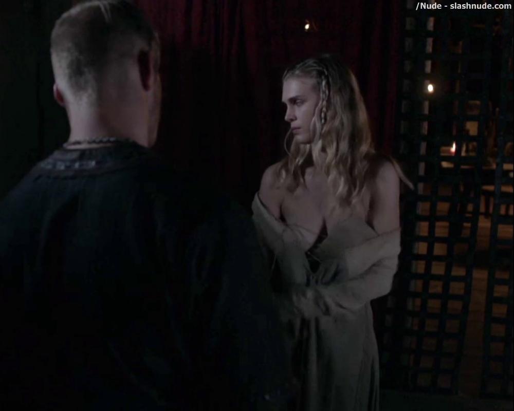 Gaia Weiss Topless For A Flash On Vikings 1
