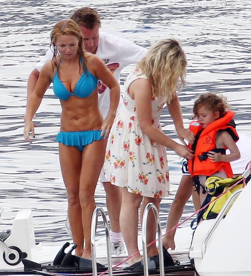 Geri Halliwell Topless On Hot Summer Day On Yacht 1