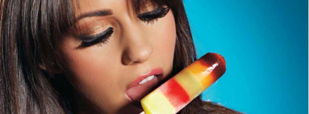 holly peers topless with a popsicle to beat the summer heat 1965