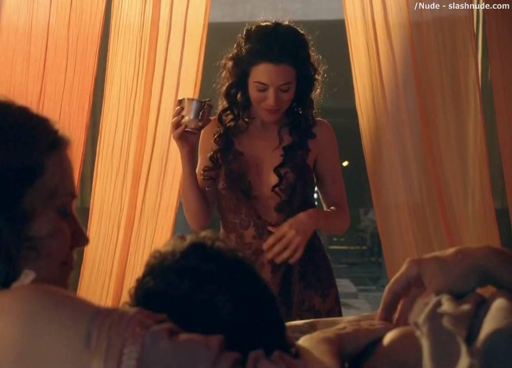 Jaime Murray Nude To Have Her Breasts Sucked On Spartacus 3