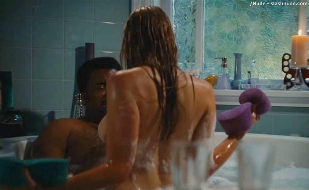 Jessica Pare Topless Breasts In Hot Tub Time Machine 2