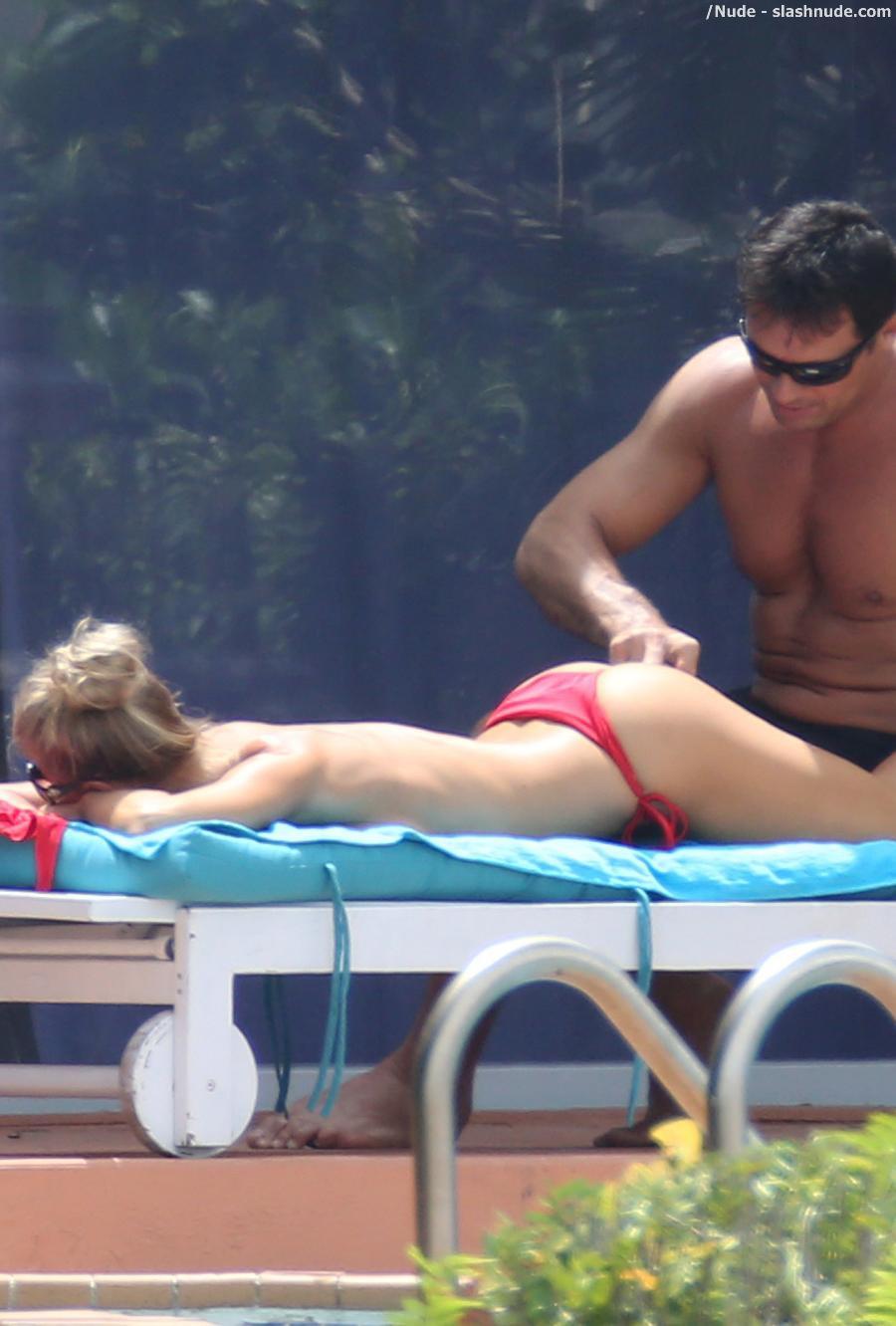 Joanna Krupa Topless For The Private Pool 21