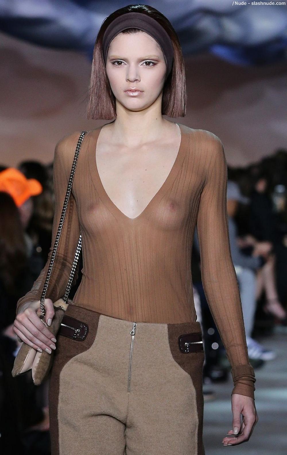 Kendall Jenner Breasts Bared On New York Runway 2
