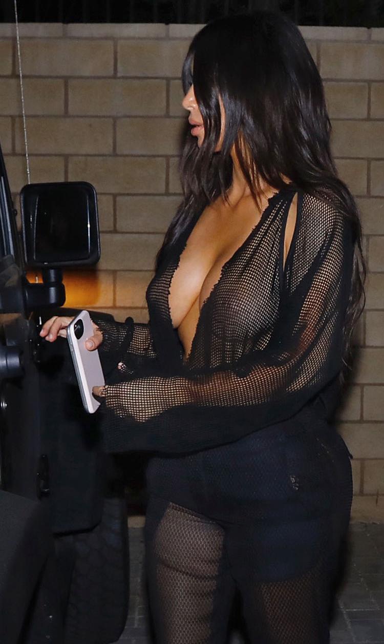Kim Kardashian Bares Breasts In Beverly Hills 8