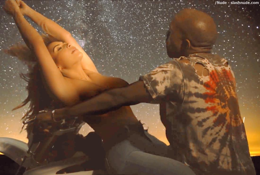 Kim Kardashian Topless Nipples Captured In Bound 2 10