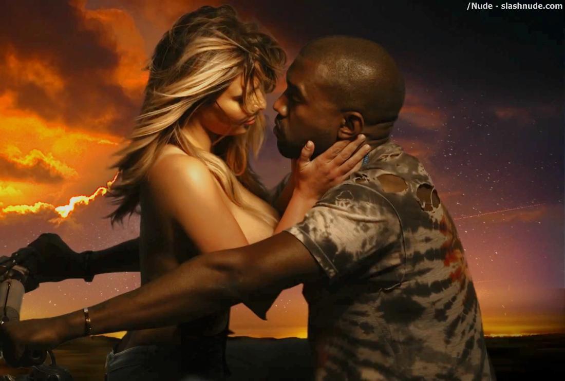 Kim Kardashian Topless Nipples Captured In Bound 2 12