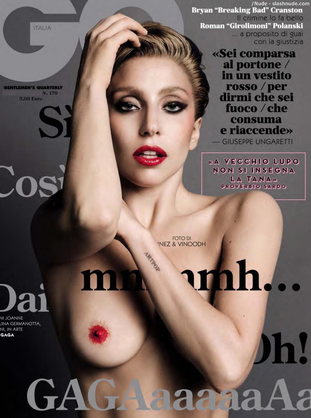 1000px x 1342px - Lady Gaga Nude With Nipples Painted Red In Gq Italy - Photo ...