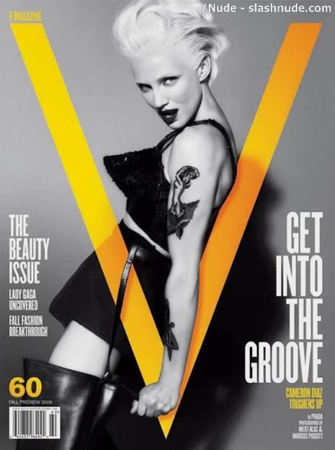 Lady Gaga Topless Breasts In V Magazine 1