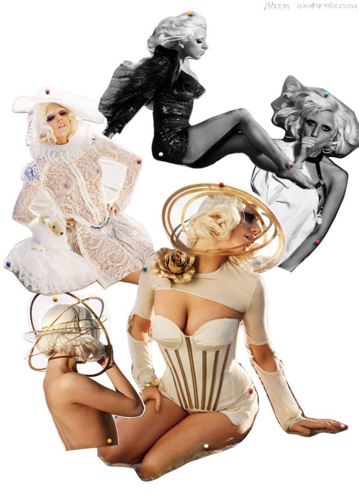 Lady Gaga Topless Breasts In V Magazine 6