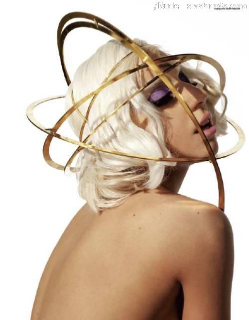 Lady Gaga Topless Breasts In V Magazine 7