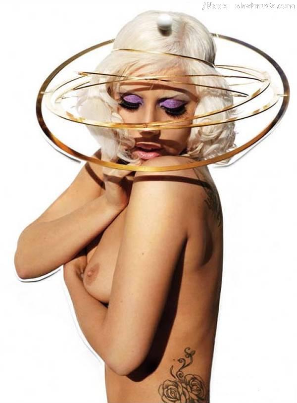 Lady Gaga Topless Breasts In V Magazine 8