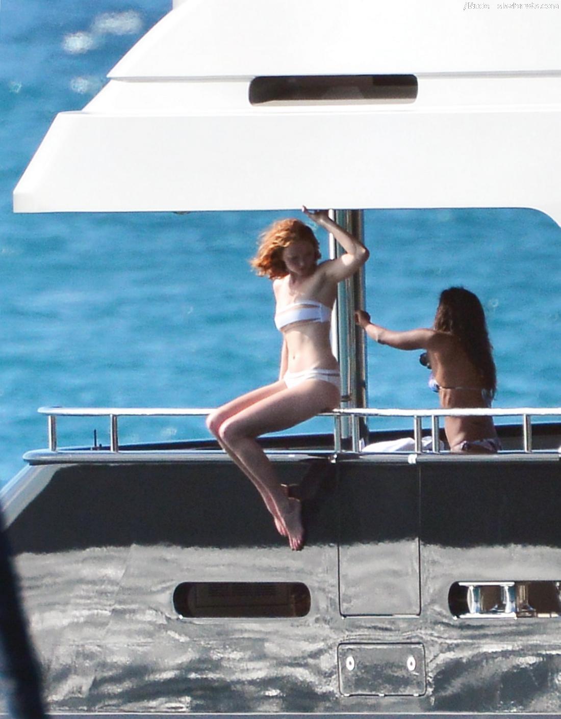 Lily Cole Topless For Bon Voyage On A Yacht In St Barts 1