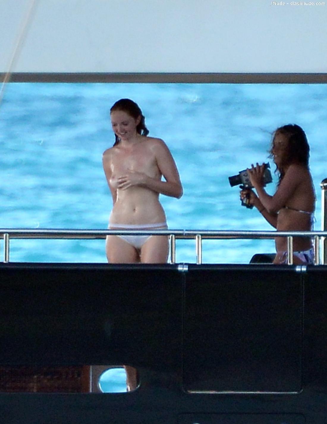 Lily Cole Topless For Bon Voyage On A Yacht In St Barts 12