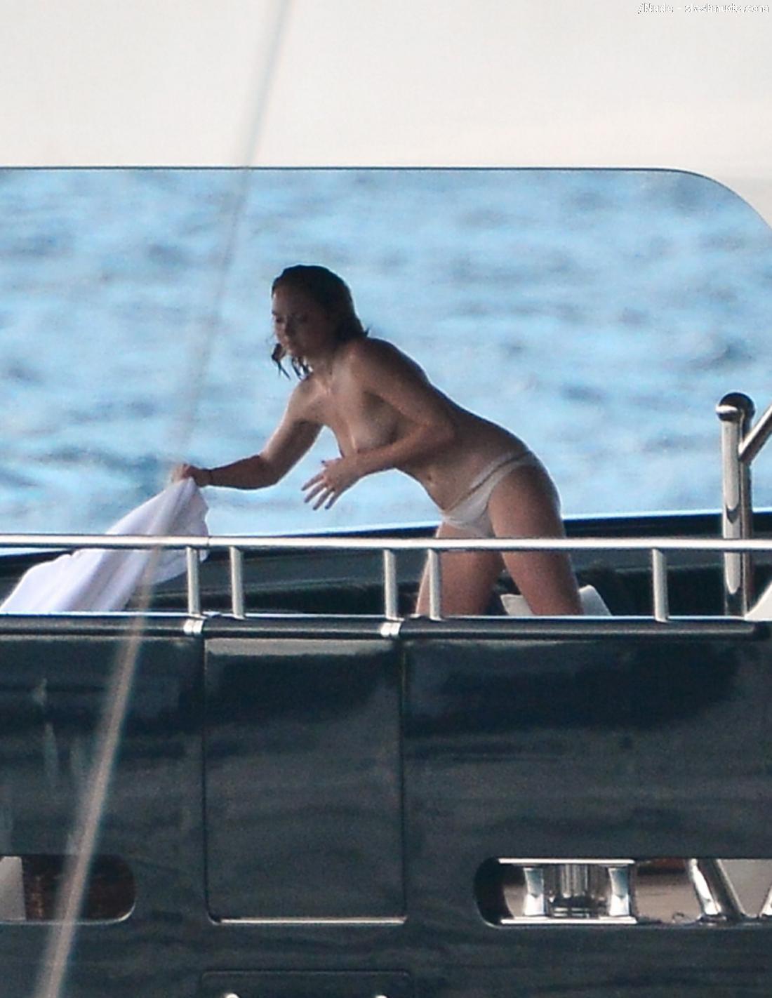 Lily Cole Topless For Bon Voyage On A Yacht In St Barts 14