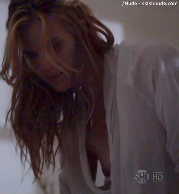 Maggie Grace Breasts Peek Out On Californication 8