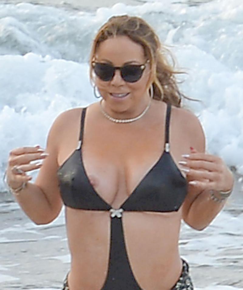 Mariah Carey Nipple Slips Out Of Bikini At Beach 9