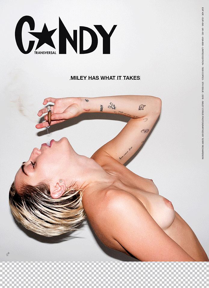 Miley Cyrus Nude Full Frontal In Candy Magazine 9