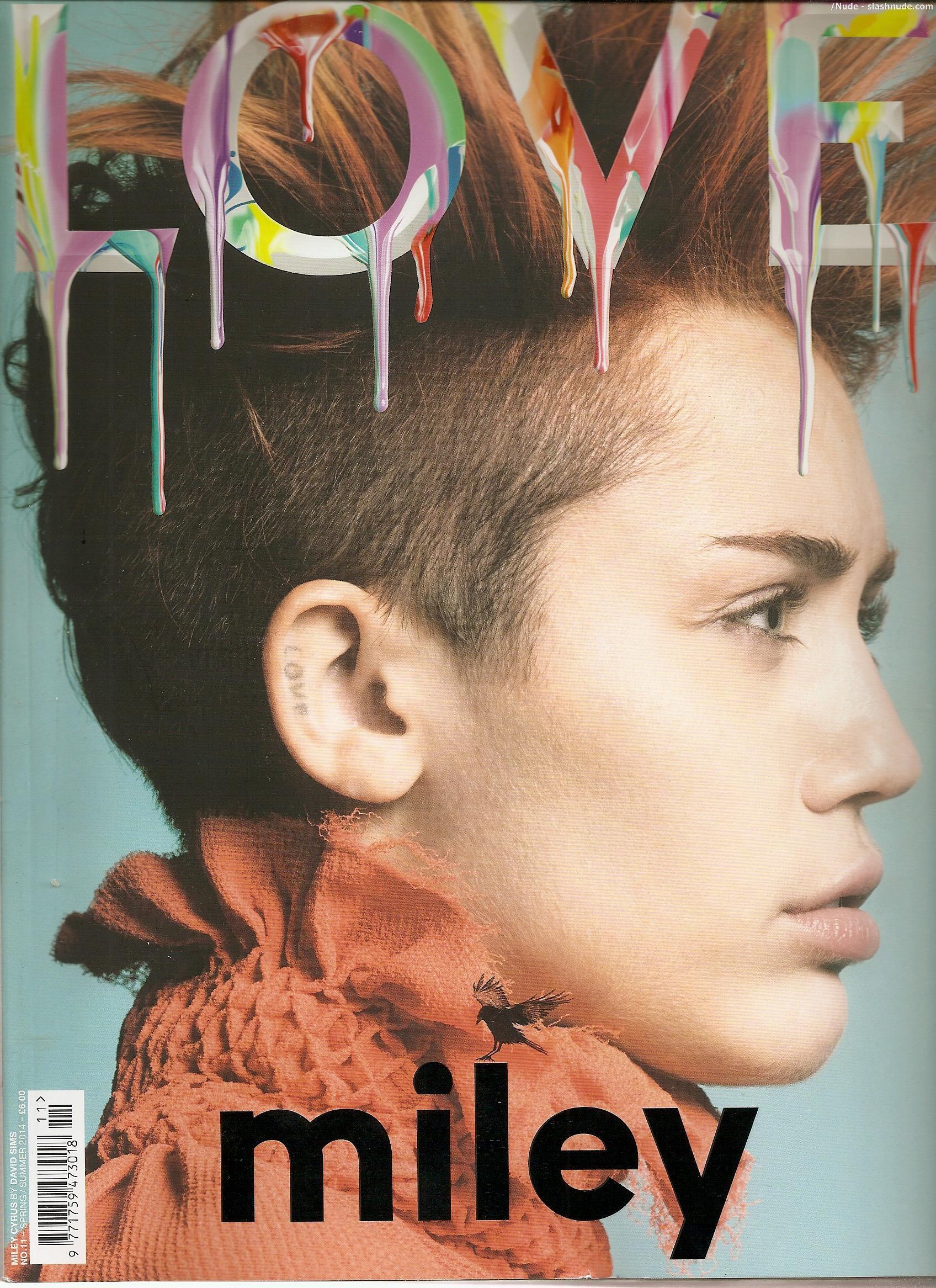 Miley Cyrus Topless And Unusual In W And Love Magazines 6
