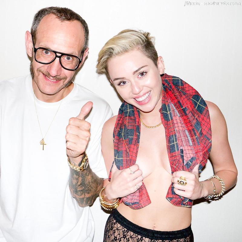 Miley Cyrus Topless Breasts Bared For Terry Richardson 11