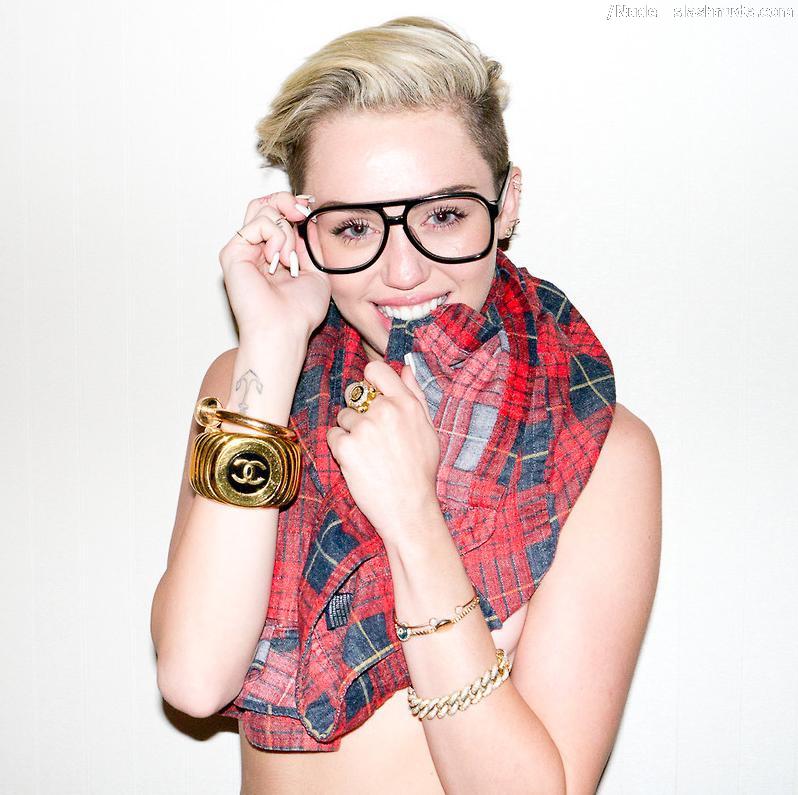 Miley Cyrus Topless Breasts Bared For Terry Richardson 12