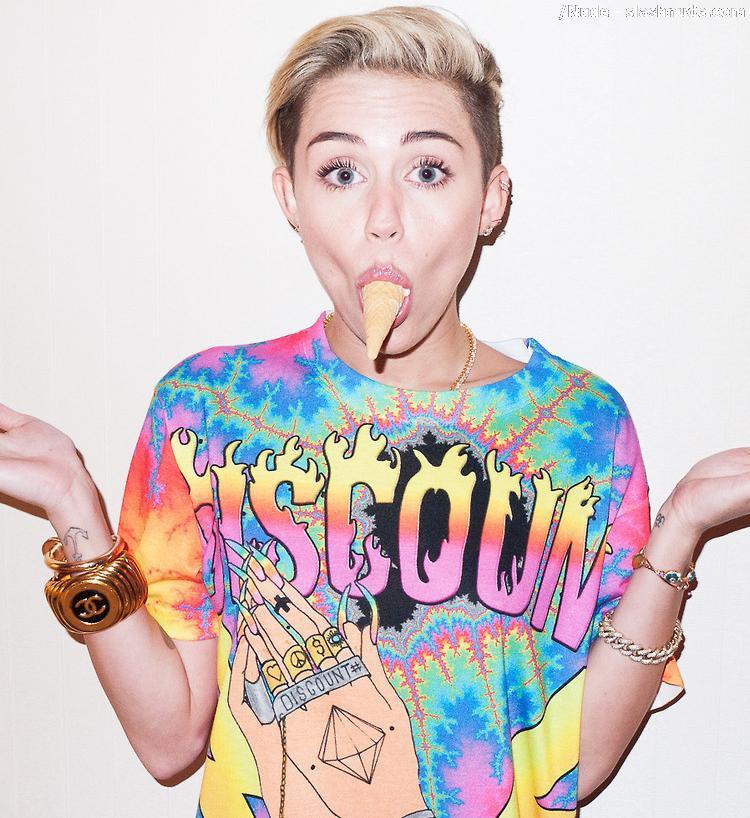 Miley Cyrus Topless Breasts Bared For Terry Richardson 17