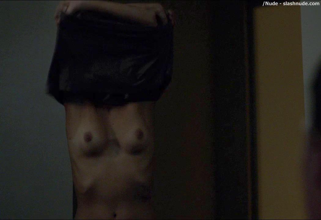 Morena Baccarin Topless With Hands Down Dude Pants On Homeland 2
