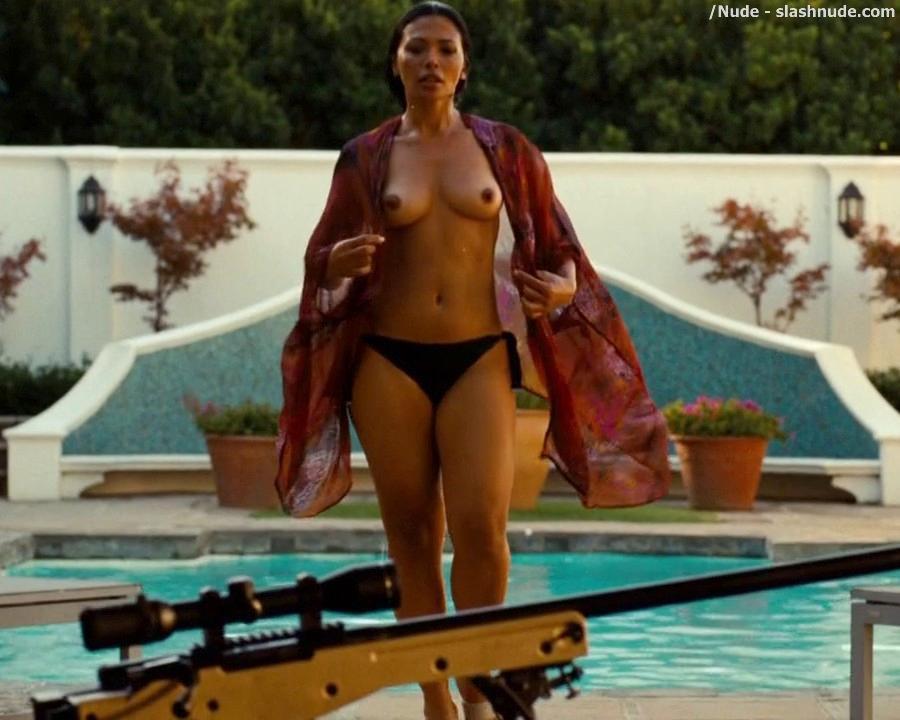 Natalie Becker Topless Out Of Pool In Strike Back 18
