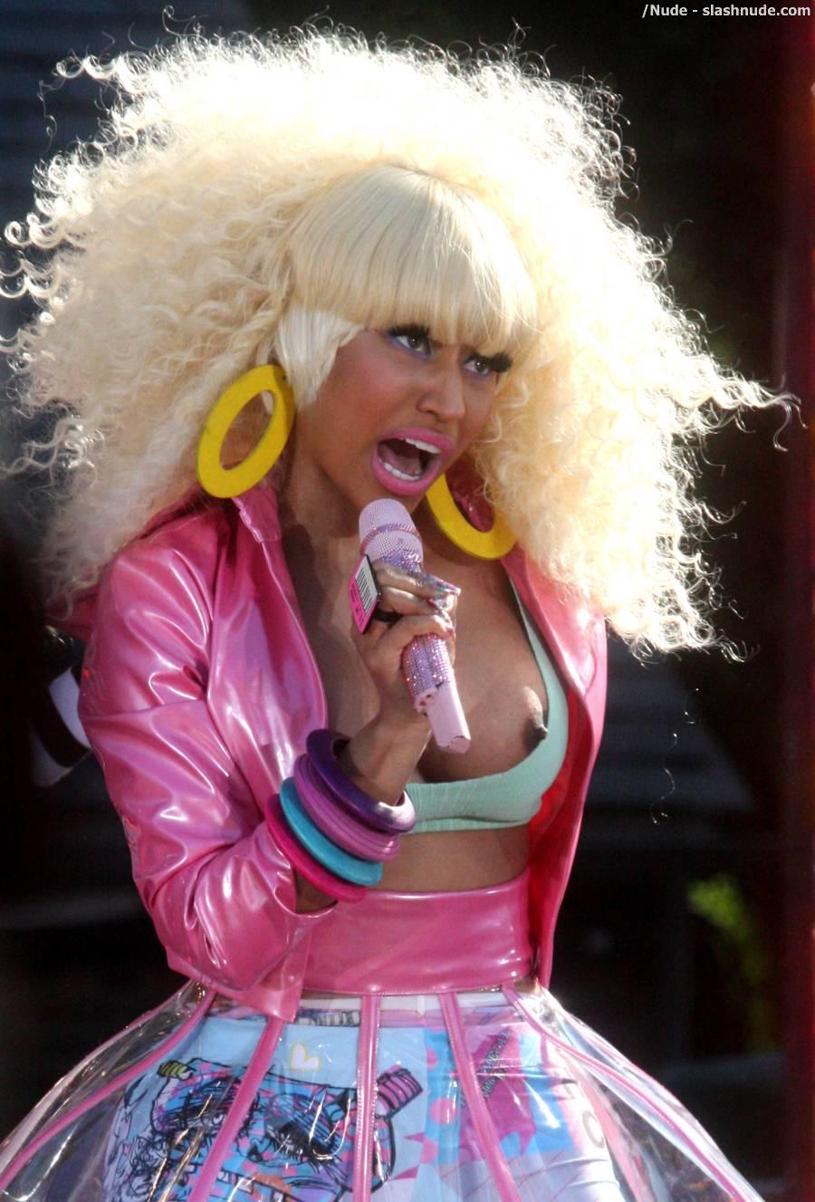 Nicki Minaj Nipple Pops Out On Good Morning America 11