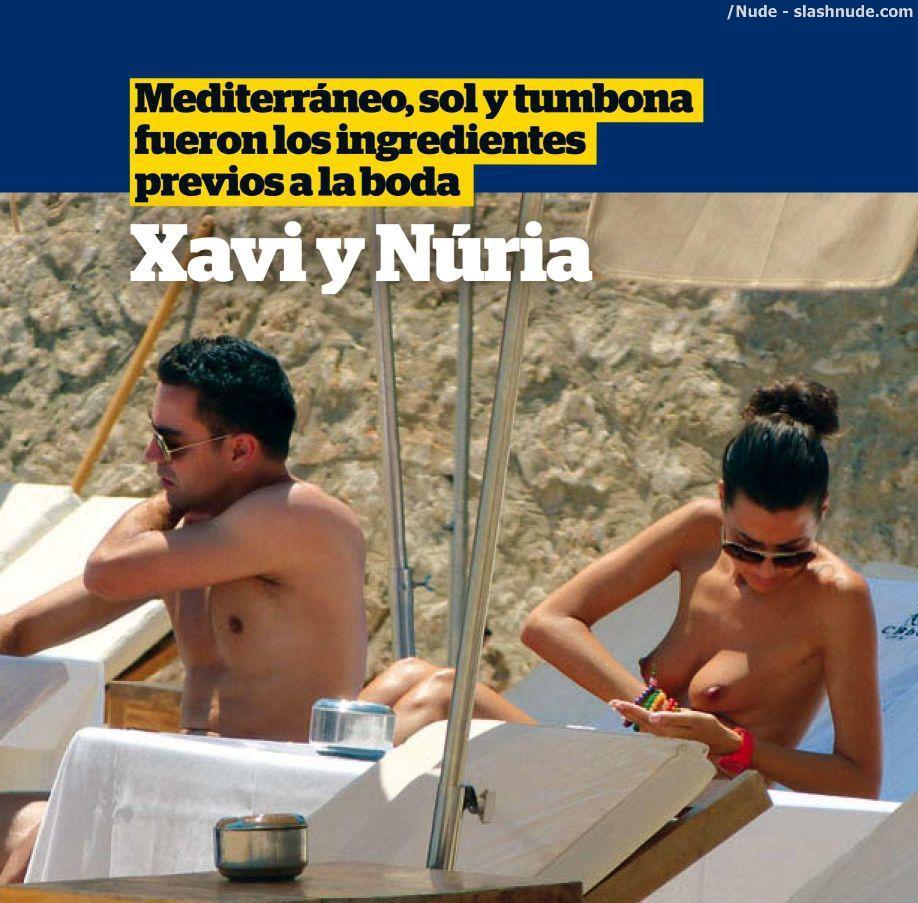 Nuria Cunillera Topless For Honeymoon With Xavi 8