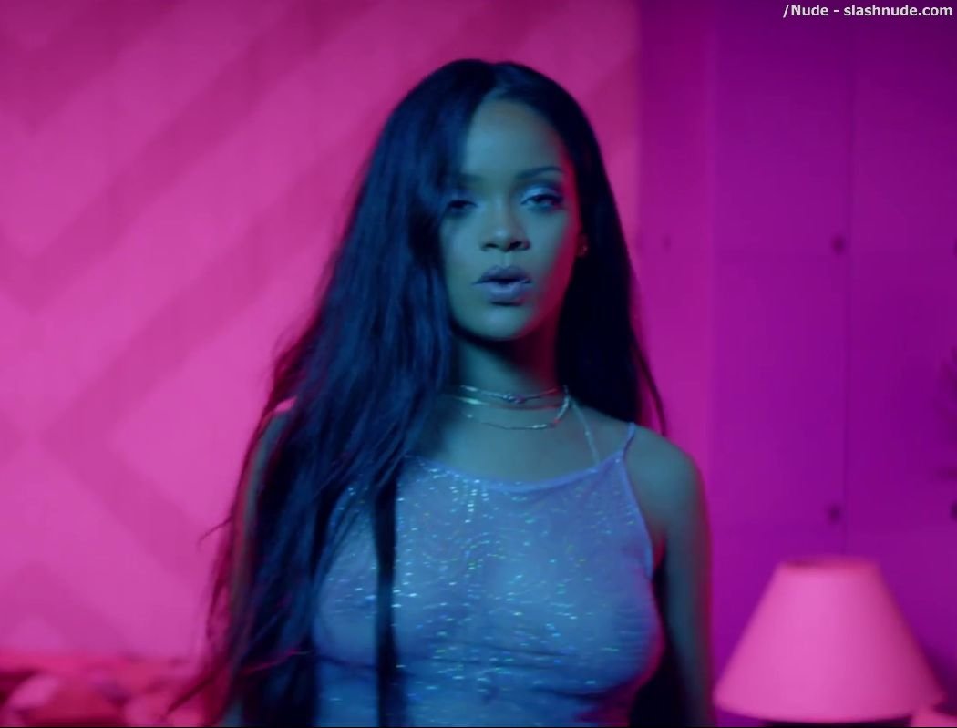 Rihanna Bare Breasts Star In Work Music Video With Drake 1