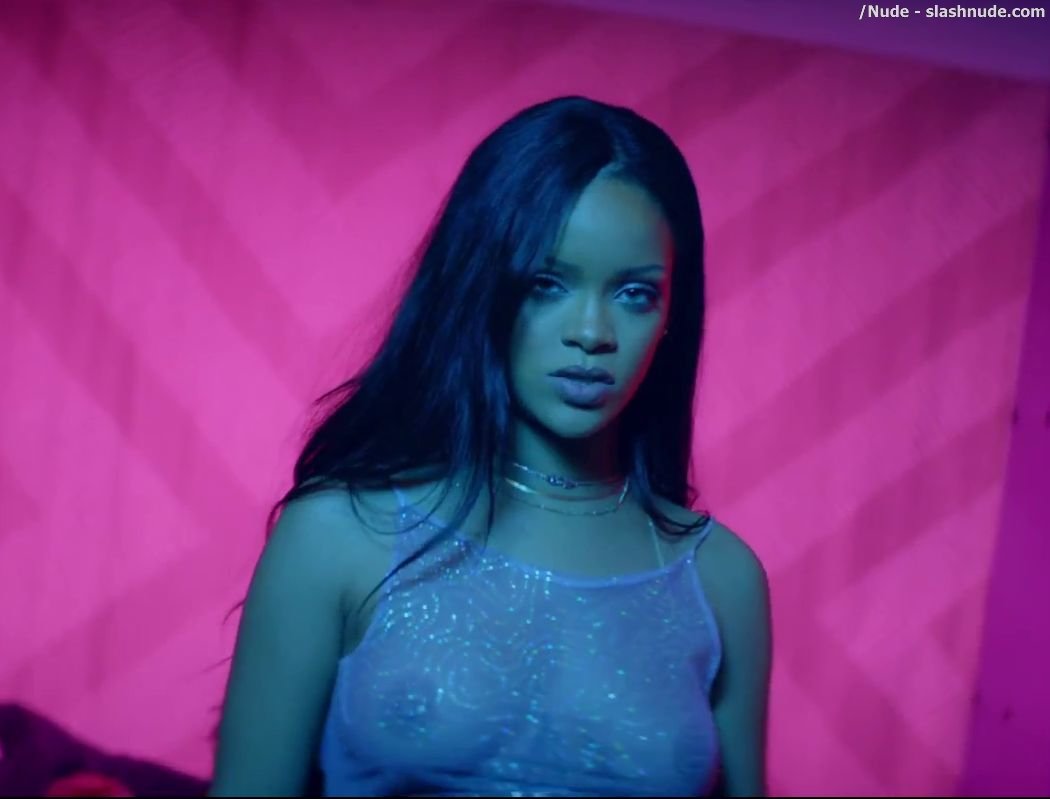 Rihanna Bare Breasts Star In Work Music Video With Drake 19
