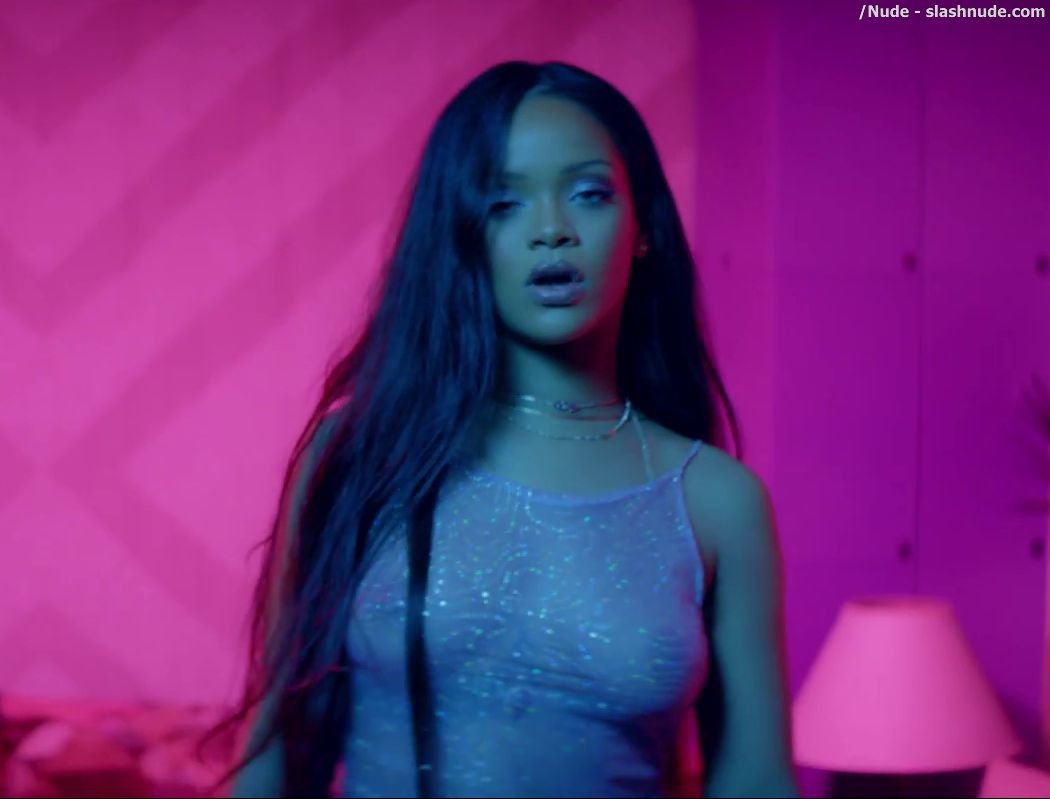 Rihanna Bare Breasts Star In Work Music Video With Drake 2
