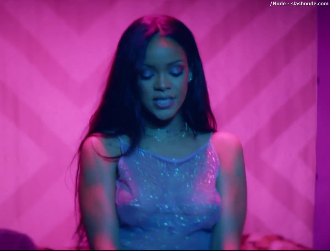 Rihanna Bare Breasts Star In Work Music Video With Drake 25